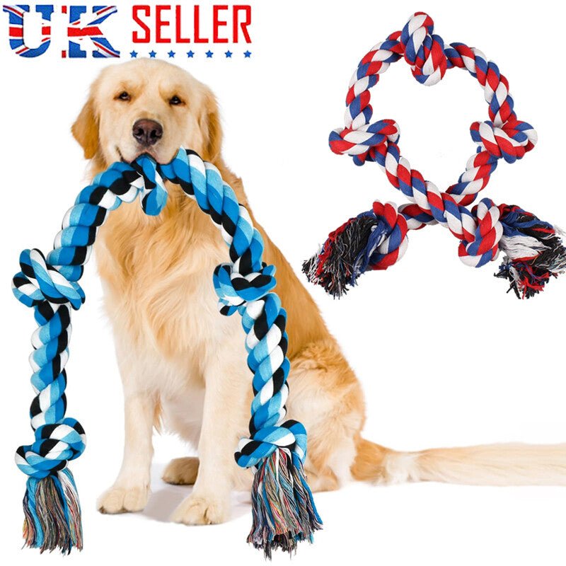 Heavy-Duty Cotton Rope Dog Toy – Durable Interactive Tug-of-War Toy for Large & Medium Dogs – Natural Dental Health Play Toy - Gadget | Trendwave