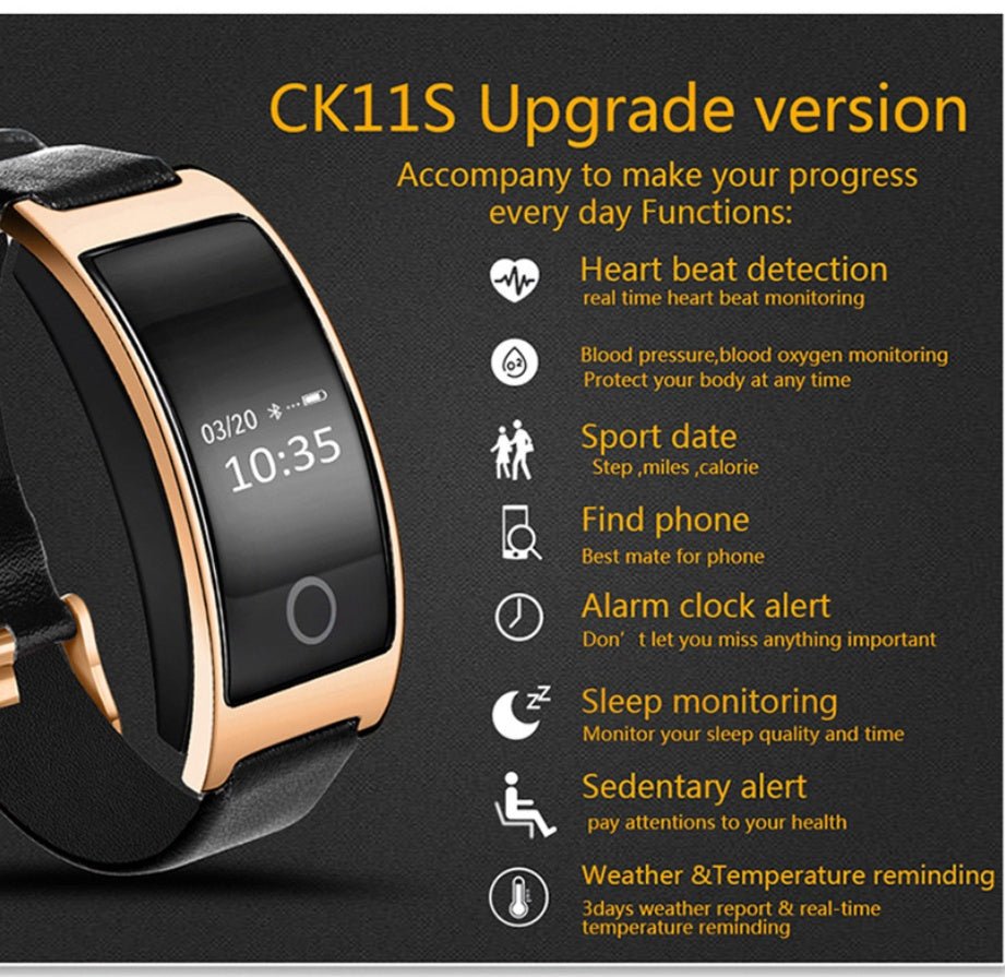 Blood Pressure Smartwatch – Heart Rate Monitor & Fitness Tracker - Gadgets & Tech | Trendwave