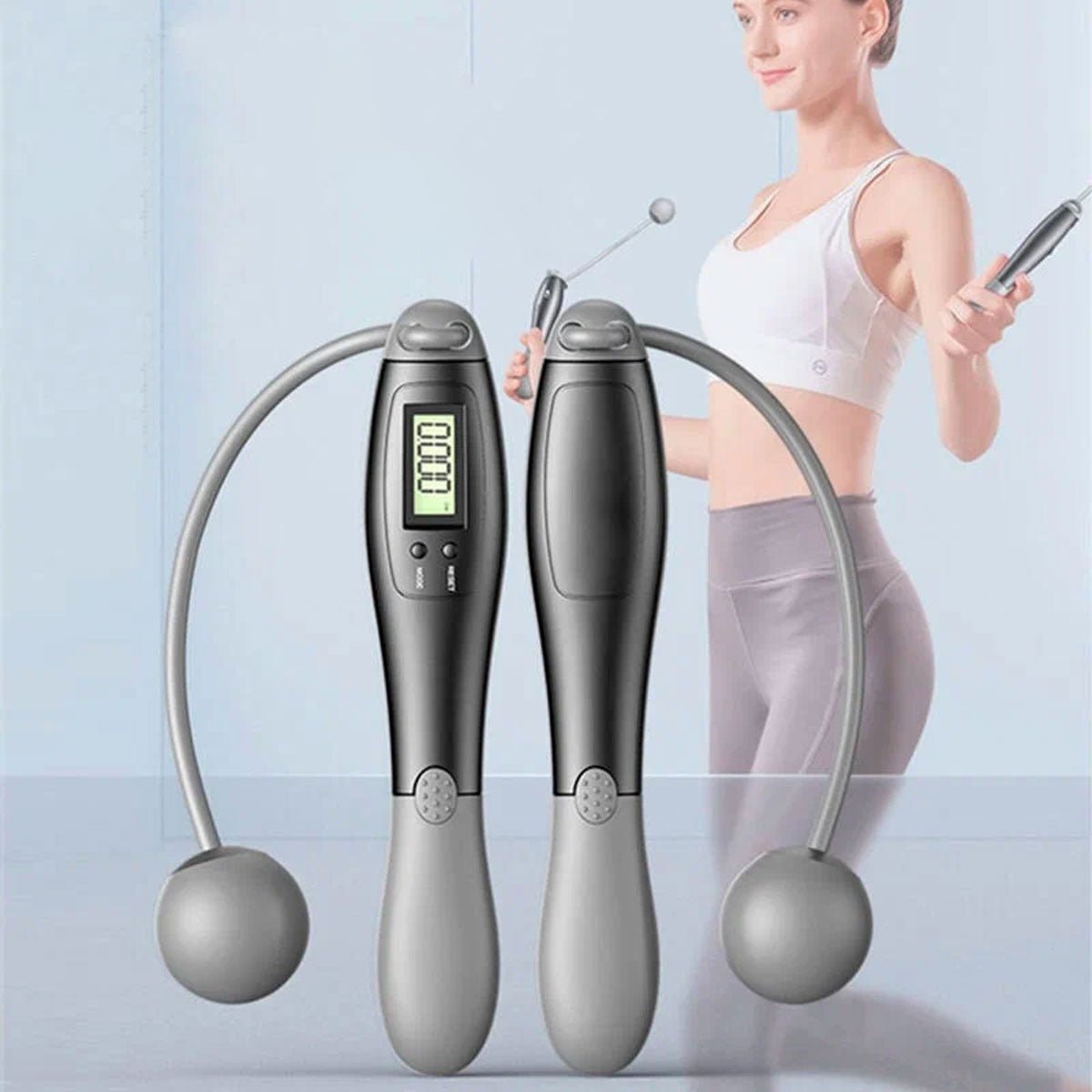 Smart Digital Skipping Rope with Calorie Counter – Adjustable, Non-Slip Handles for Weight Loss, HIIT & Cardio Fitness - Gadget | Trendwave