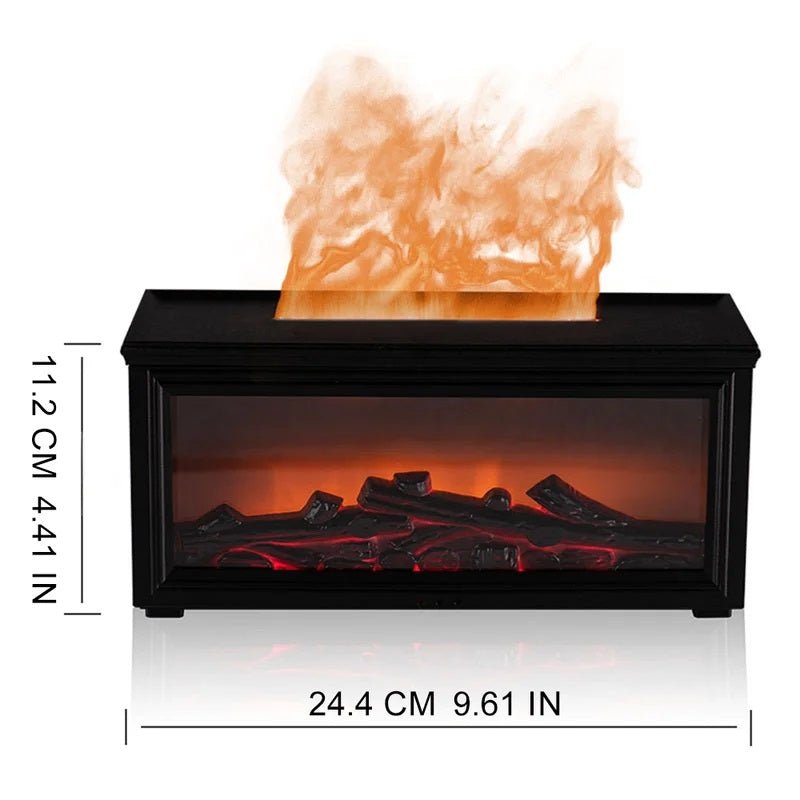 Flame Aroma Humidifier & Essential Oil Diffuser – Ultrasonic Aromatherapy Mist with Realistic Fire Effect & Remote Control - Gadget | Trendwave