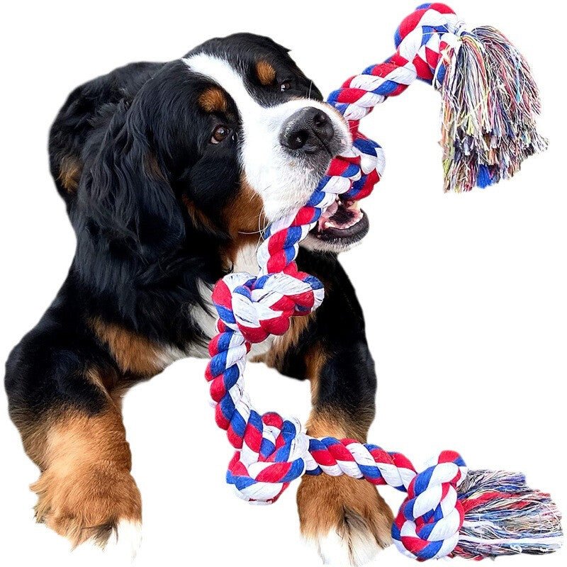 Heavy-Duty Cotton Rope Dog Toy – Durable Interactive Tug-of-War Toy for Large & Medium Dogs – Natural Dental Health Play Toy - Gadget | Trendwave