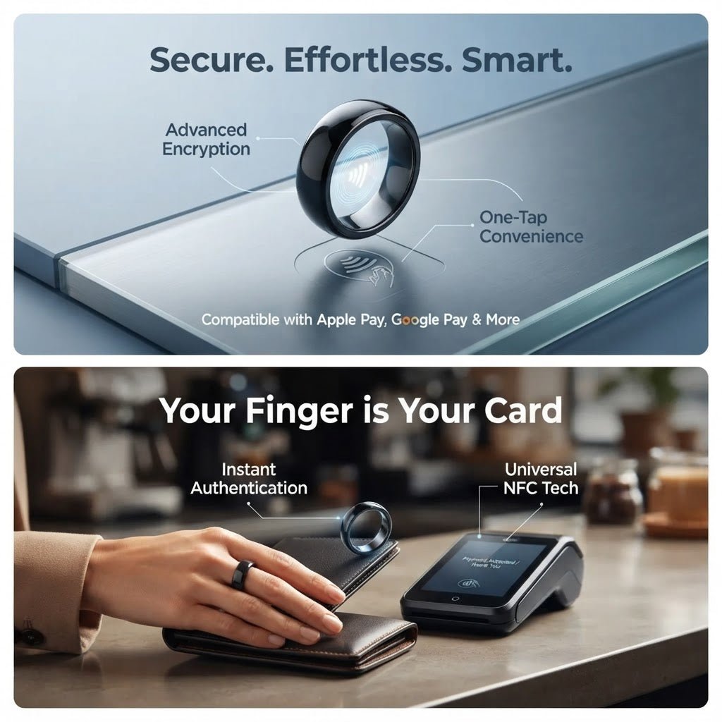 NFC Smart Ring — Waterproof | NTAG216 - Wearable Tech | Trendwave