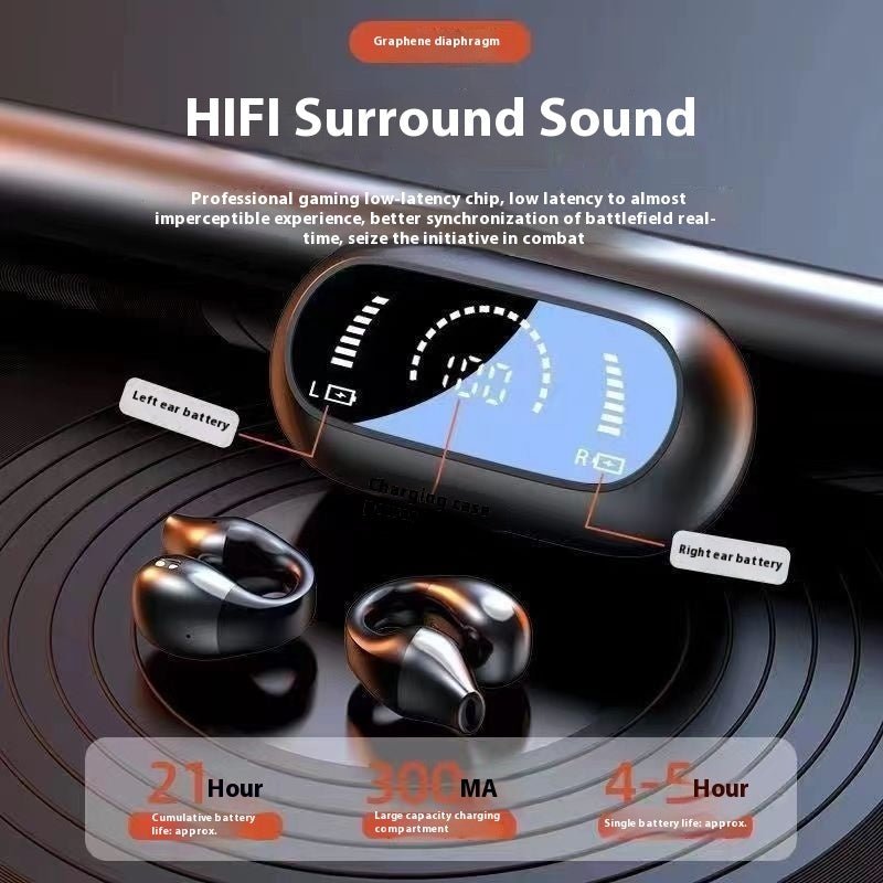 Ear Clip Bone Conduction Headphones – Open-Ear Wireless Audio - Gadget | Trendwave
