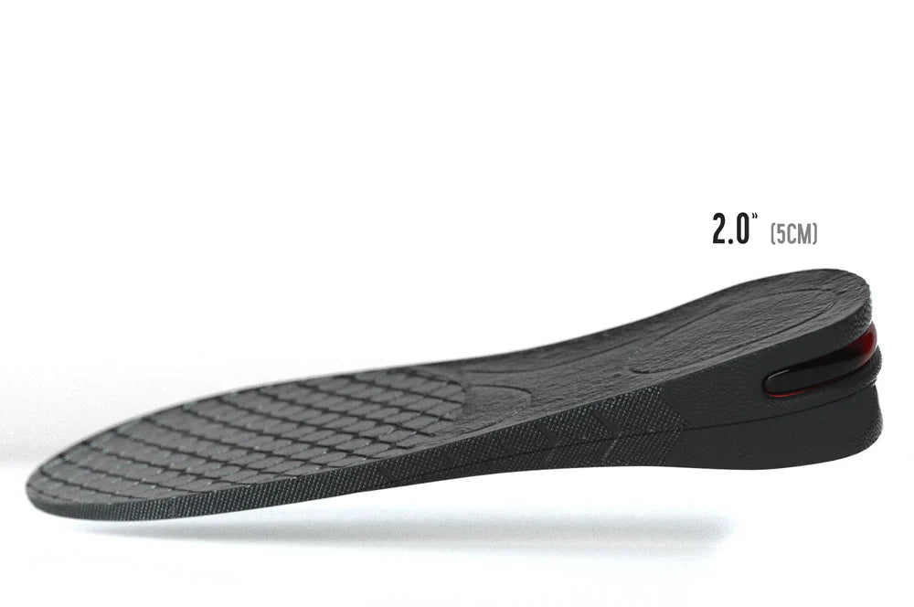 Height 2.0in (5cm) insole insert with textured top and red cushioned oval