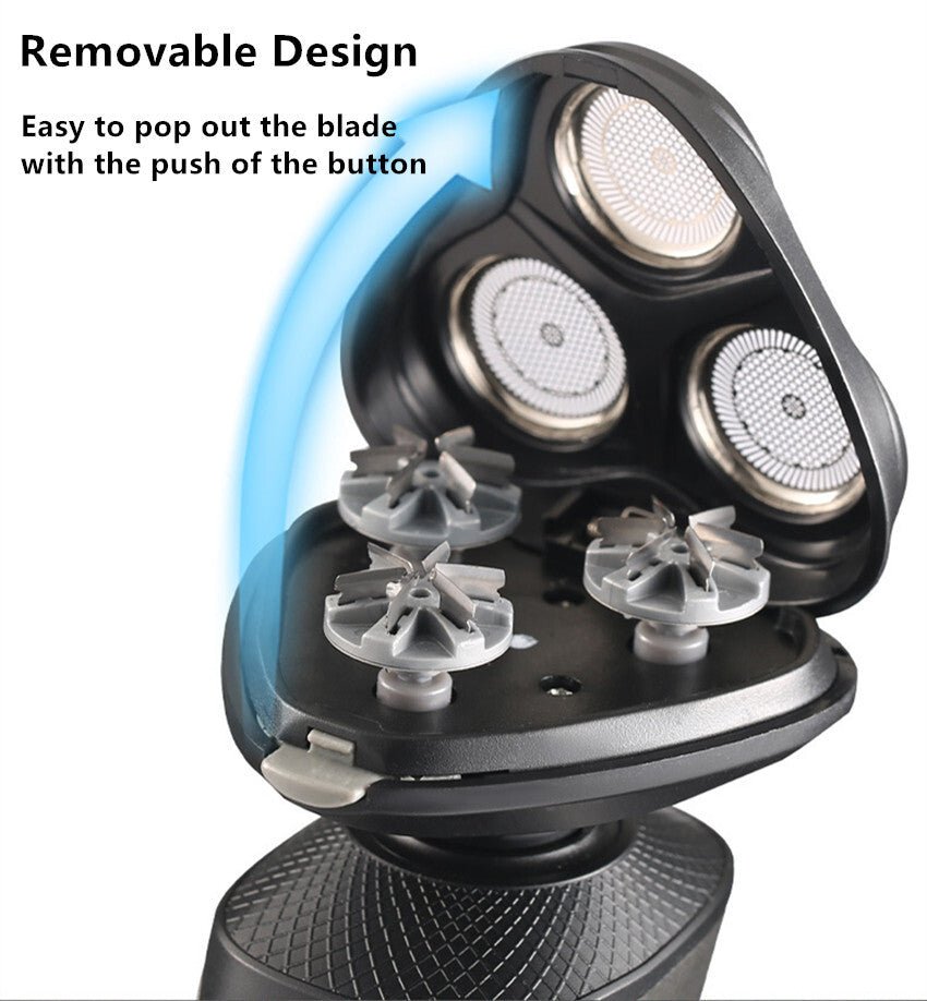 3-in-1 Electric Rotary Shaver & Grooming Kit – Waterproof Cordless Beard Trimmer, Nose Hair Clipper & USB Rechargeable Groomer - Gadget | Trendwave