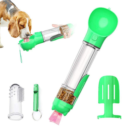 Dog Water Bottle – Portable Leak-Proof Bottle with Food Scoop