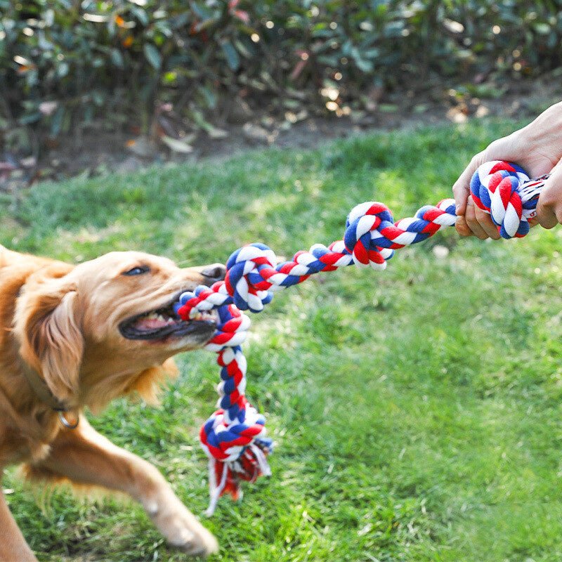 Heavy-Duty Cotton Rope Dog Toy – Durable Interactive Tug-of-War Toy for Large & Medium Dogs – Natural Dental Health Play Toy - Gadget | Trendwave
