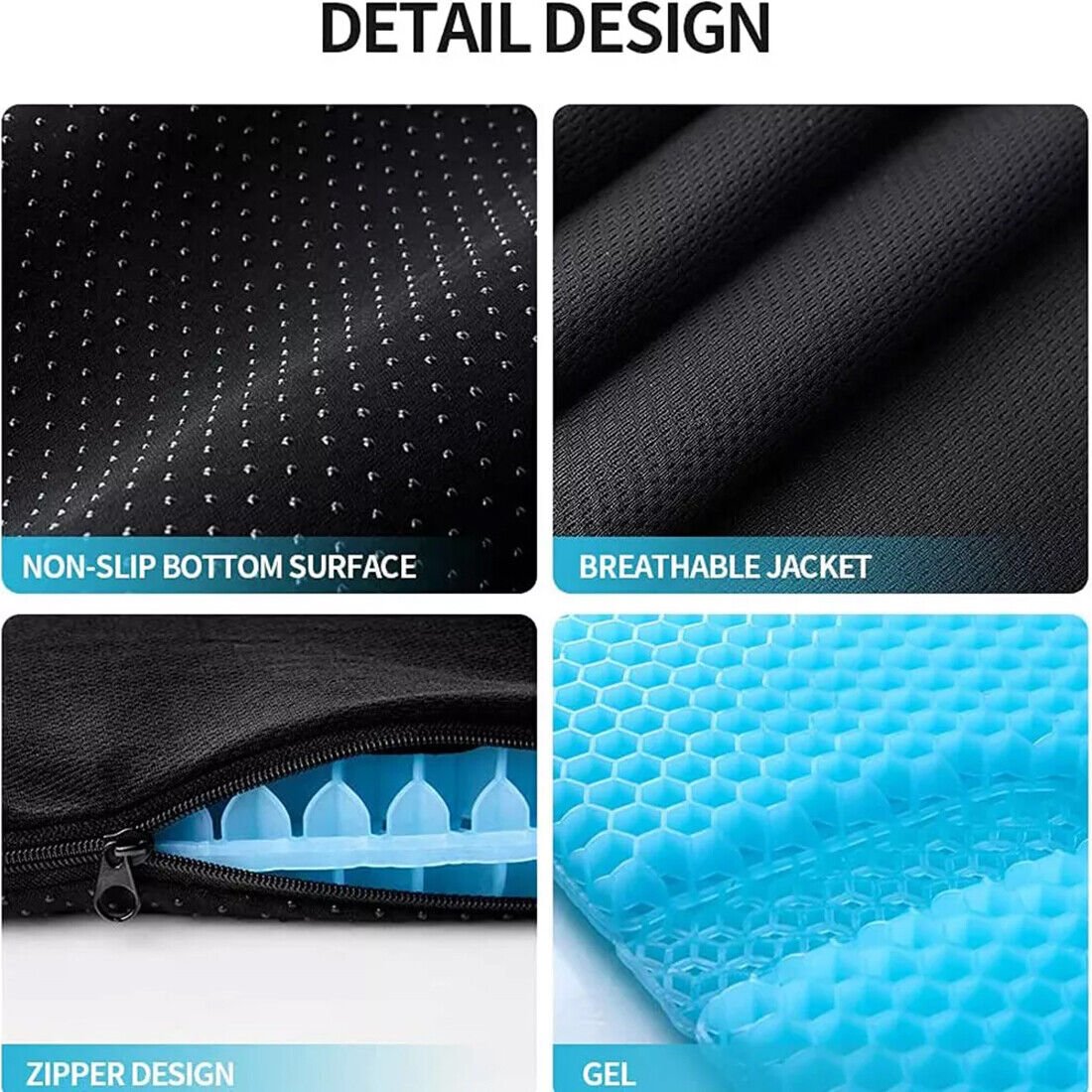 Premium Ergonomic Gel Seat Cushion – Breathable Honeycomb Support for Office, Car & Home – Pain Relief for Lower Back, Sciatica & Coccyx - Gadget | Trendwave