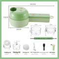 4-in-1 Handheld Electric Vegetable Cutter & Food Chopper – Cordless Kitchen Prep Tool for Garlic, Chilli & Veggies - Kitchen & Home | Trendwave