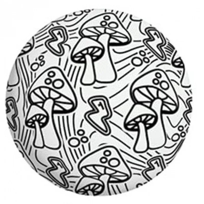 Black-and-white doodle character patterned press-and-squeeze stress ball