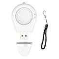 White smartwatch charging dock stand adapter with USB plug and included charging cable