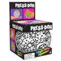 NeeDoh Press-Doh blind box showing a white-and-black star doodle stress ball
