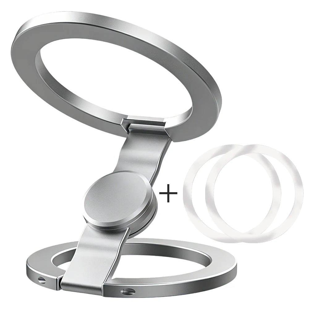 3-Section Magnetic Ring Phone Holder & Gyro Stand – 360° Rotating Foldable Grip for iPhone & Android - Tech Gadgets & Accessories | Trendwave