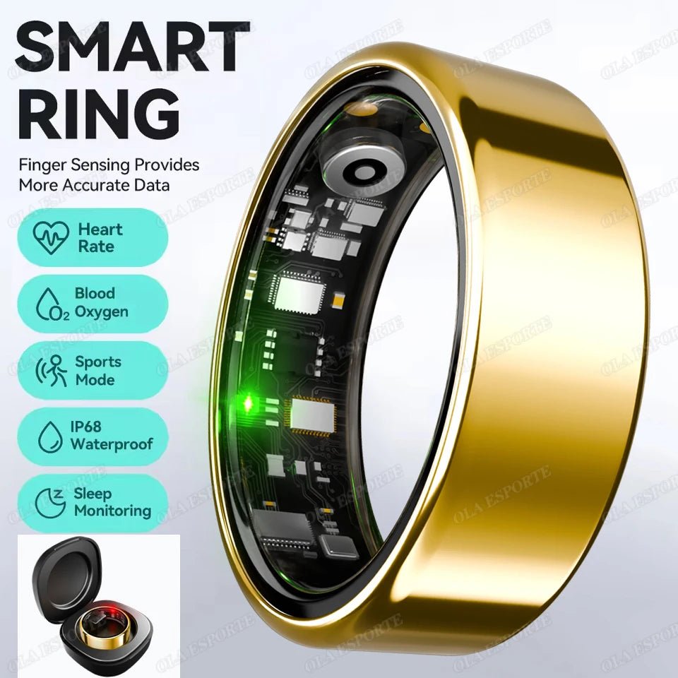 Pro-Track Smart Ring — With Wireless Charging Case - Wearable Tech | Trendwave
