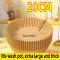 20 cm round ridged non-stick parchment air fryer paper liner tray