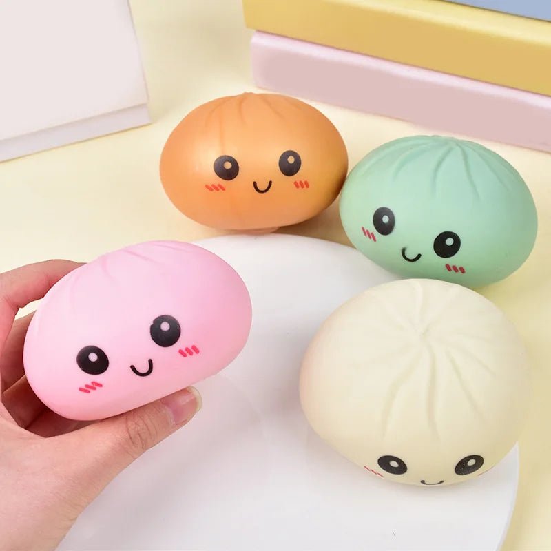 Rainbow Squishy Steamed Bun Stress Relief Toy – Slow-Rise Kawaii Sensory Fidget – Cute Desk Décor & Anxiety Relief Gift - Fidget & Sensory Toys | Trendwave