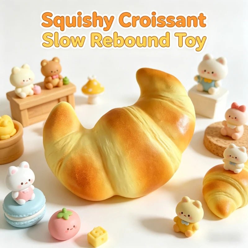 Ultra-Soft Slow-Rise Croissant Squishy – Realistic Stress Relief Toy & Aesthetic Desk Decor for Kids & Adults - Fidget & Sensory Toys | Trendwave