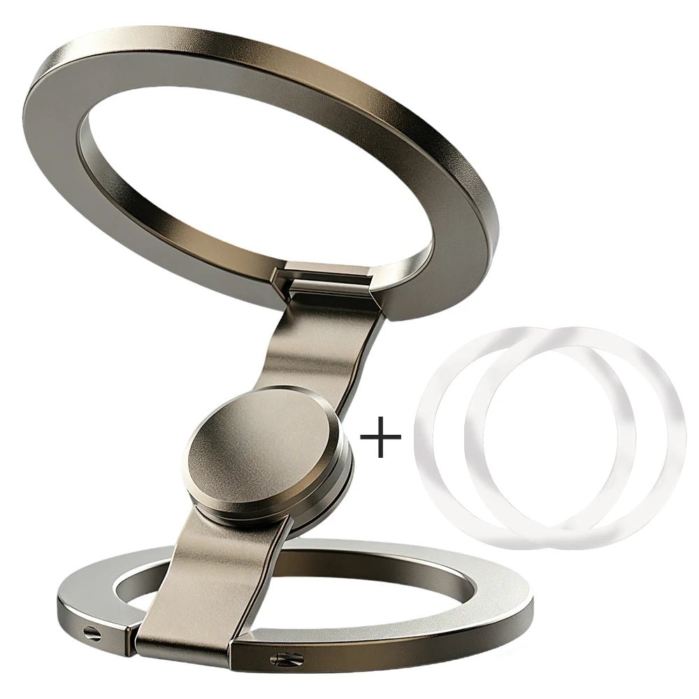 3-Section Magnetic Ring Phone Holder & Gyro Stand – 360° Rotating Foldable Grip for iPhone & Android - Tech Gadgets & Accessories | Trendwave
