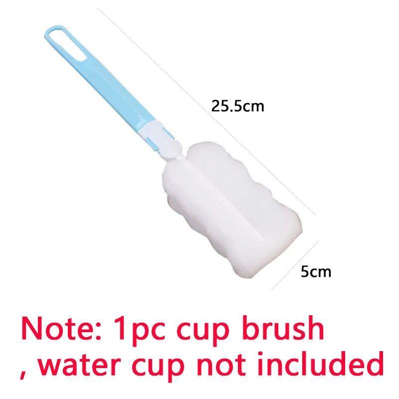 Leak-proof air water bottle with straw, light blue, with size measurements