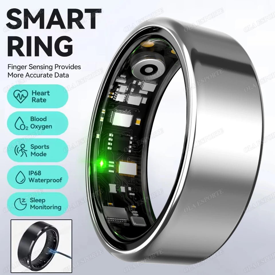 Pro-Track Smart Ring — With Wireless Charging Case - Wearable Tech | Trendwave
