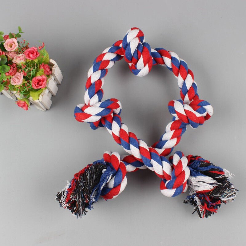 Heavy-Duty Cotton Rope Dog Toy – Durable Interactive Tug-of-War Toy for Large & Medium Dogs – Natural Dental Health Play Toy - Gadget | Trendwave