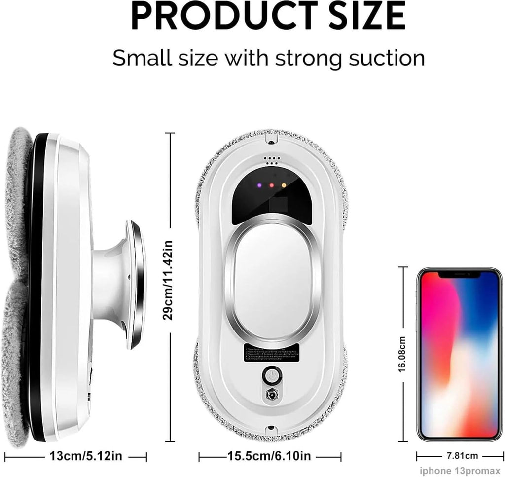 Smart Automatic Window Cleaning Robot – Cordless Remote Control, Intelligent Path Planning, Streak-Free Glass & Mirror Cleaner for Home & Office - Gadget | Trendwave