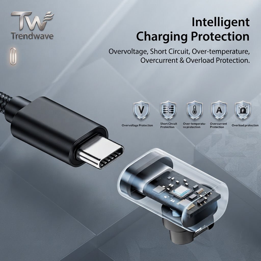 LED Charger Cable – Fast Charging with Light Indicator - Pet | Trendwave