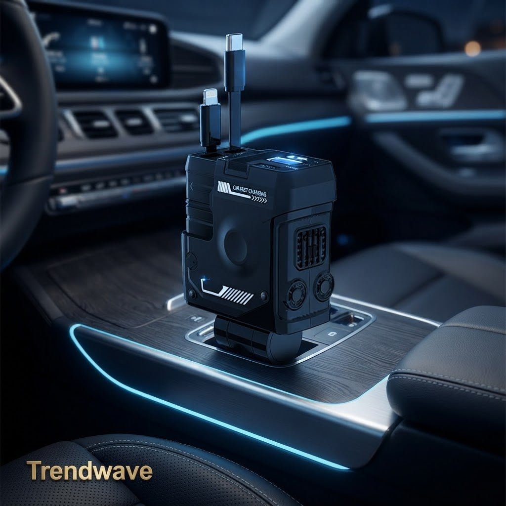 Retractable Car Charger Cable – USB Fast Charging, Telescopic Design - Pet | Trendwave