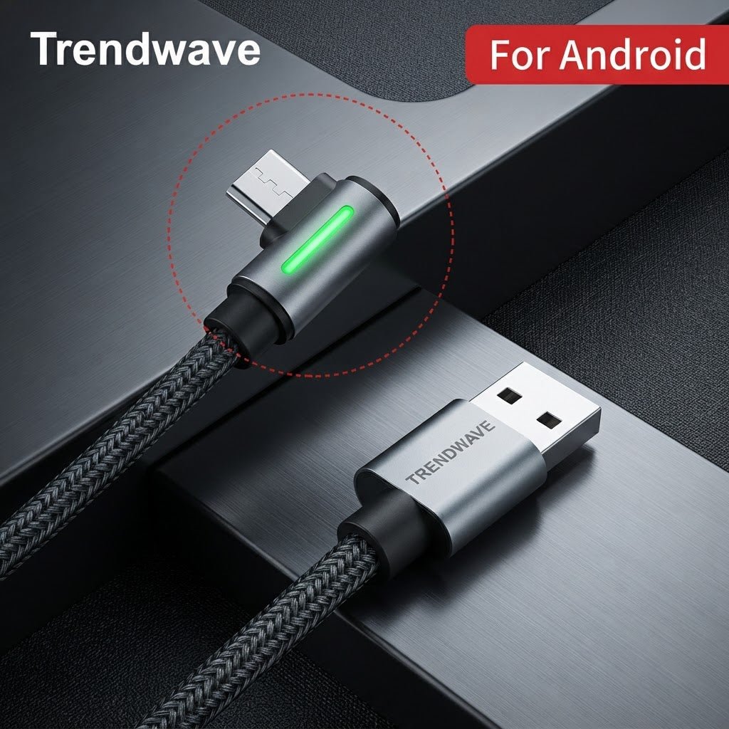 USB Fast Charging Cable – Android, iPhone & Type-C - Pet | Trendwave
