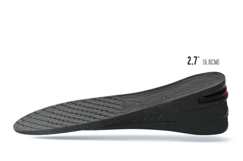 Height 2.7in (8cm) insole insert with textured top and red cushioned oval