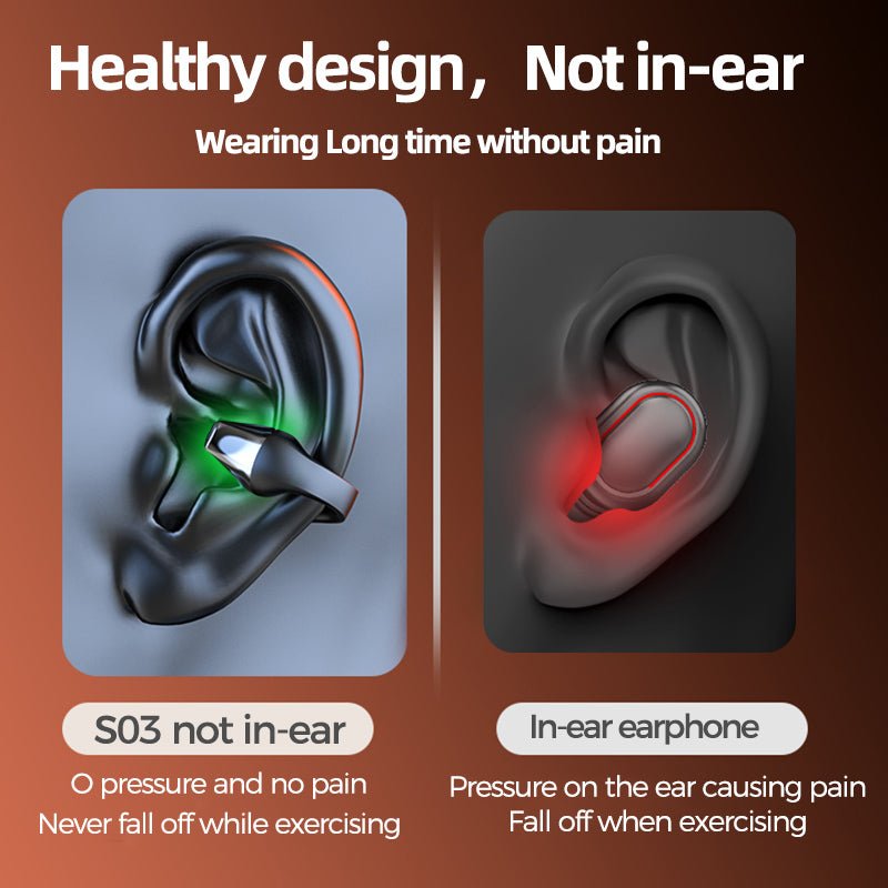 Ear Clip Bone Conduction Headphones – Open-Ear Wireless Audio - Gadget | Trendwave
