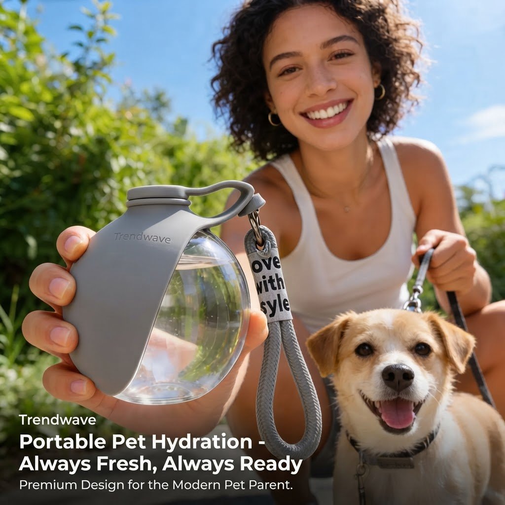 Portable Dog Water Bottle & Hands-Free Dispenser – Leak-Proof Travel Essential for Hiking, Walks & Adventure - Pet Supplies | Trendwave