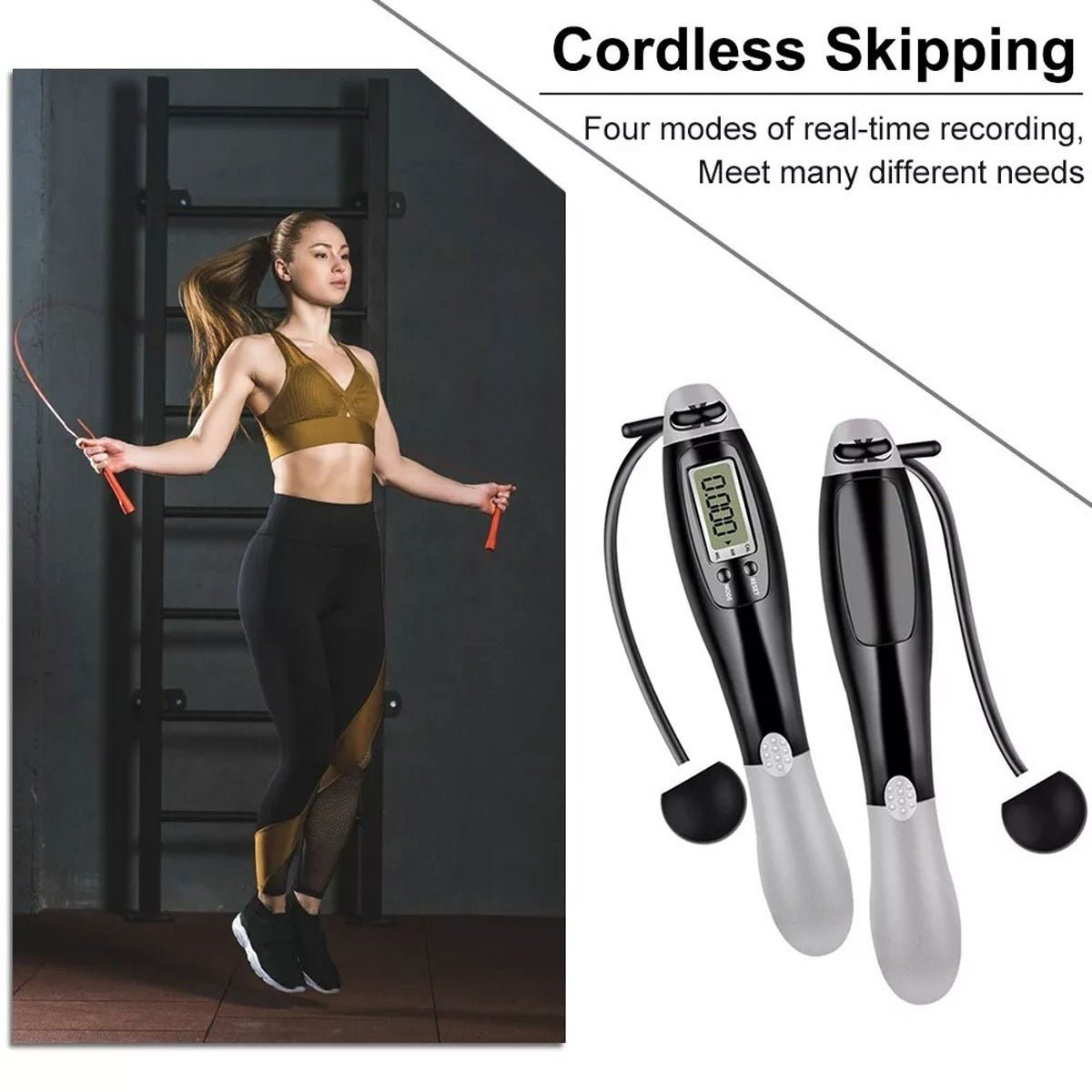 Smart Digital Skipping Rope with Calorie Counter – Adjustable, Non-Slip Handles for Weight Loss, HIIT & Cardio Fitness - Gadget | Trendwave