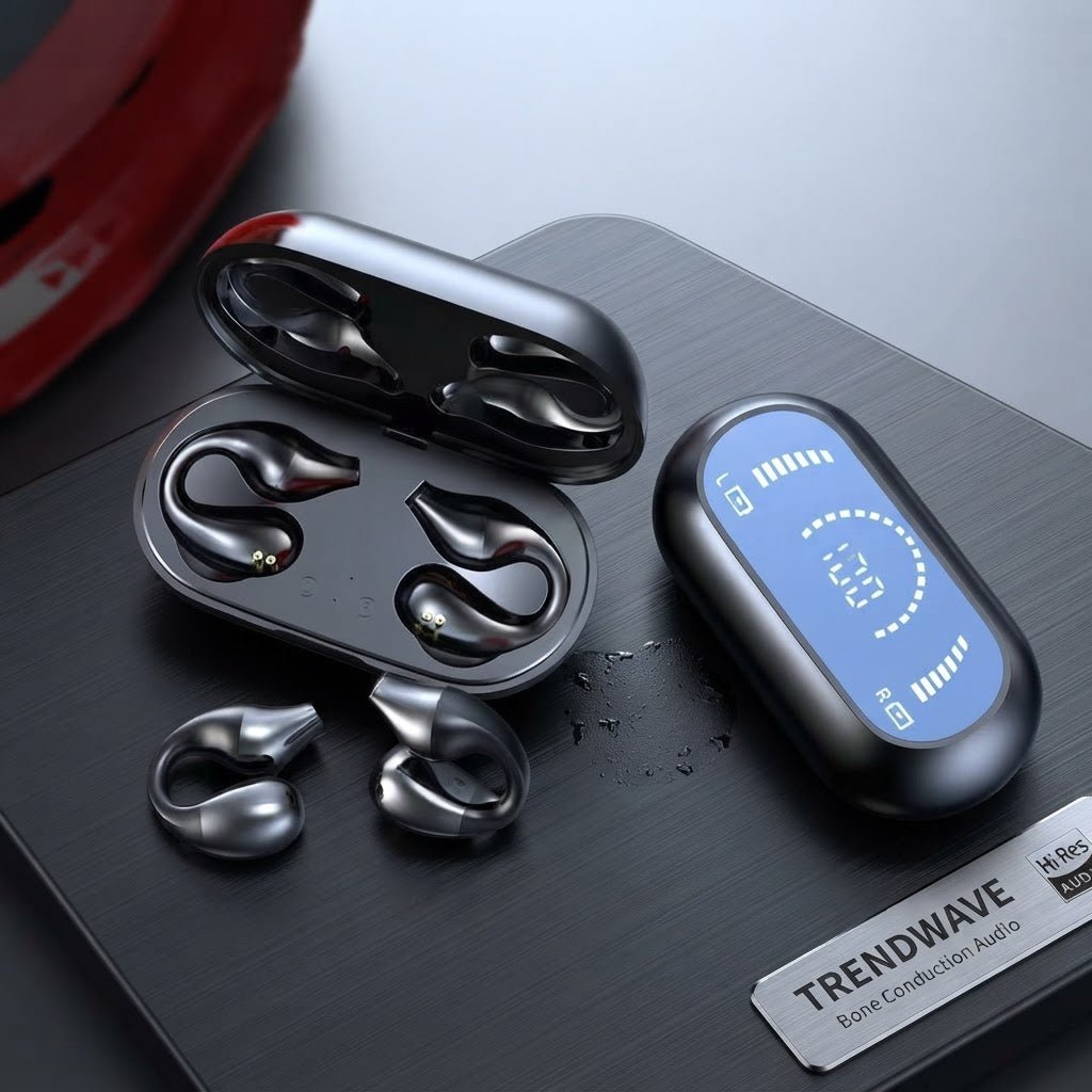 Ear Clip Bone Conduction Headphones – Open-Ear Wireless Audio - Gadget | Trendwave