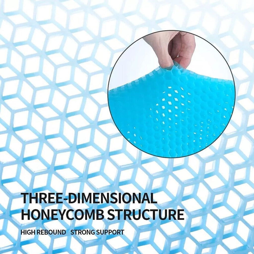 Premium Ergonomic Gel Seat Cushion – Breathable Honeycomb Support for Office, Car & Home – Pain Relief for Lower Back, Sciatica & Coccyx - Gadget | Trendwave
