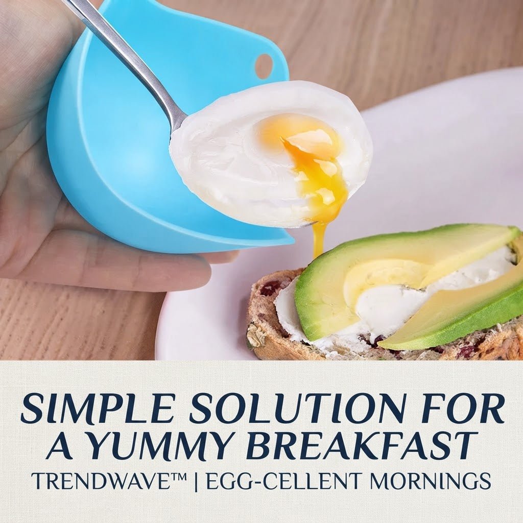 Premium Silicone Egg Poacher Cups – Set of 5 Non-Stick Reusable Poaching Pods for Perfectly Shaped Eggs – BPA-Free Kitchen Gadget - Kitchen & Home | Trendwave