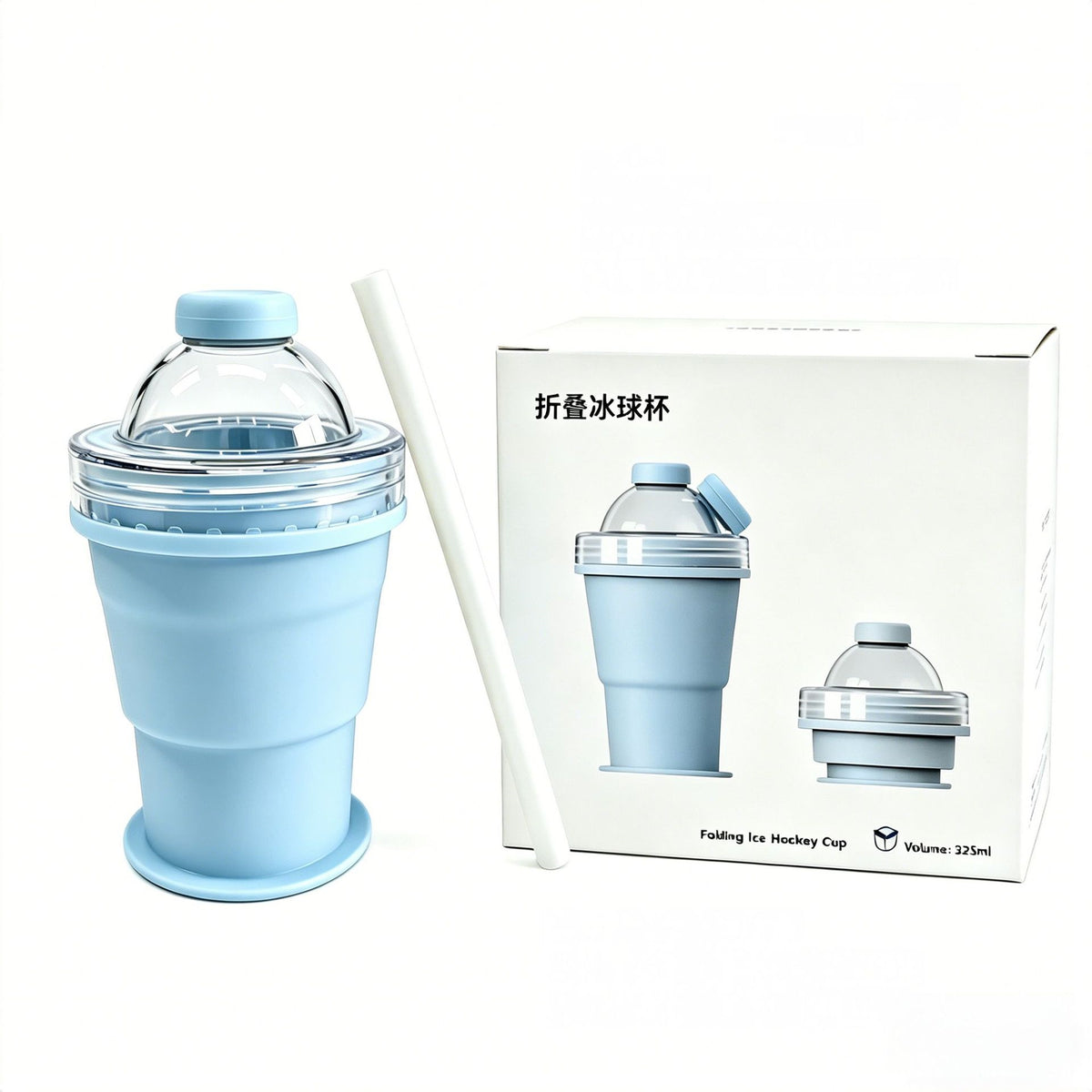 Collapsible Ice Sphere Maker Cup – Leak-Proof Silicone Portable Chilling Tumbler for Summer Drinks & Cocktail - Gadget | Trendwave
