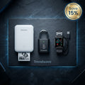 Trendwave gadget bundle with power bank, smartwatch, smart lock, charging cable