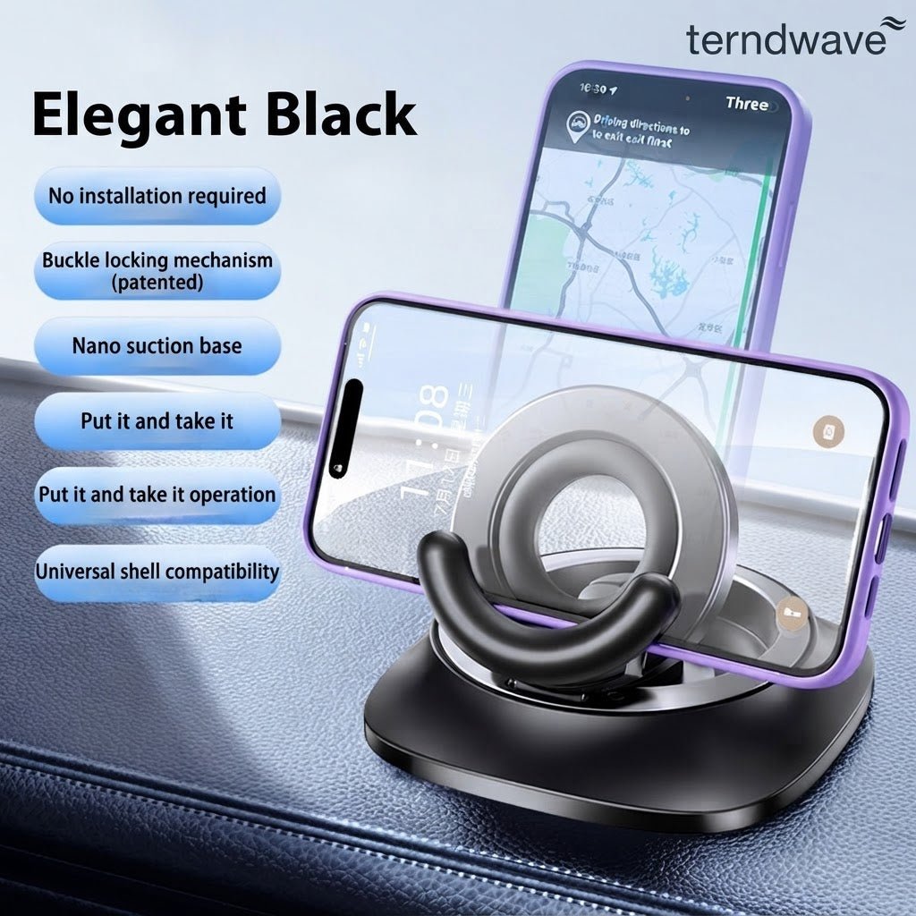 Magnetic Car Phone Holder – Foldable & Adjustable - Pet | Trendwave