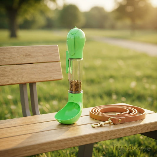 Dog Water Bottle – Portable Leak-Proof Bottle with Food Scoop