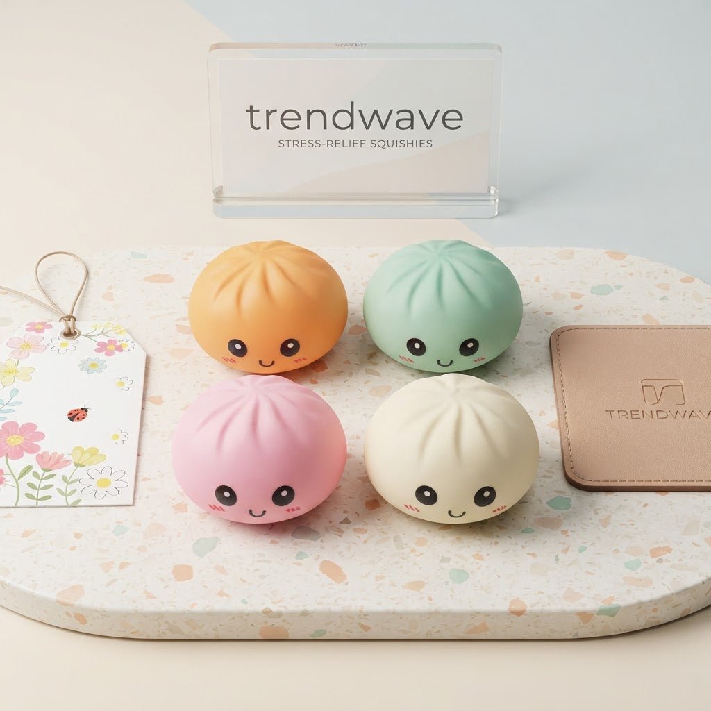 Rainbow Squishy Steamed Bun Stress Relief Toy – Slow-Rise Kawaii Sensory Fidget – Cute Desk Décor & Anxiety Relief Gift - Fidget & Sensory Toys | Trendwave